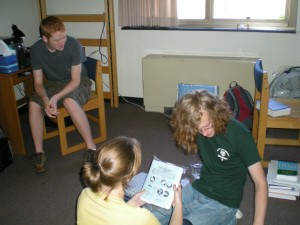 Jake, Deanna and Aaron Dorm Day1
